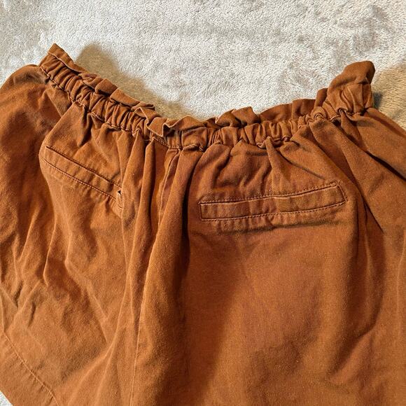 Cleobella Brown Paperbag Shorts Size‎ XL Brown Organic Cotton Women's - Picture 4 of 6
